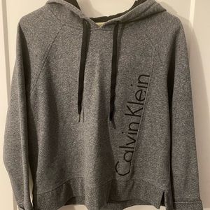 Calvin Klein performance hoodie grey and black cropped size medium